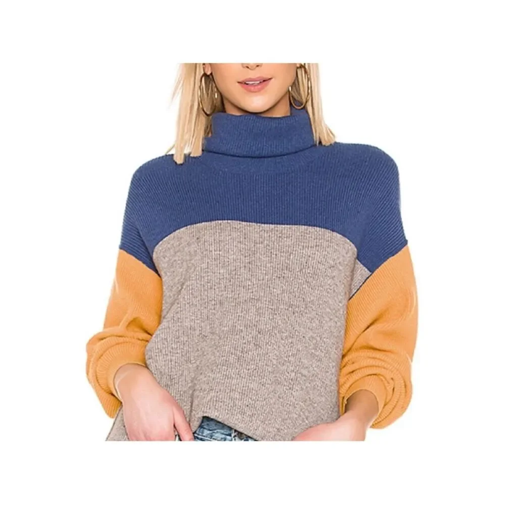 Free People Softly structured Colorblock Sweater XS